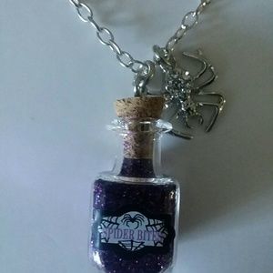 "SPIDER BITES" GLITTER NECKLACE